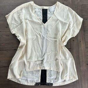 Brochu Walker Cream Silk Blouse - size L